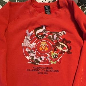 Warner Bros Crewneck- Bleach Stained Sleeve